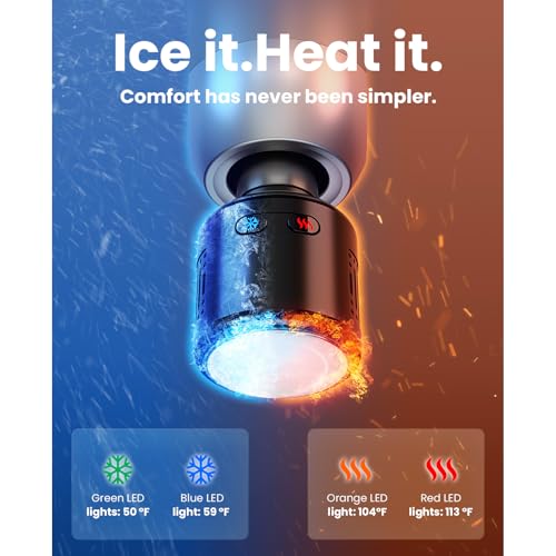 BOB AND BRAD C2 Pro Massage Gun with Heat and Cold Therapy, FSA Eligible & HSA Approved, PT-Developed Deep Tissue Back Massager for Athletes, Men & Women — Birthday & Holiday Gifts - color: Titanium Black