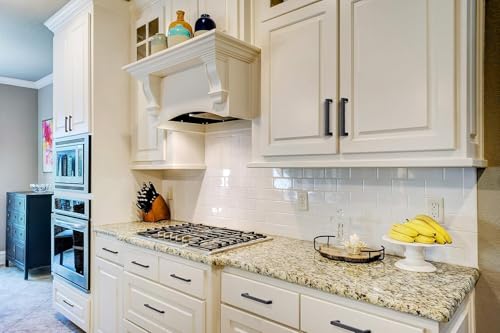 Ravinte Matte Black Cabinet Handles Square Pulls 5 Inch 10 Pack - size: 5-1/2 Inch (5 Inch Hole Center)