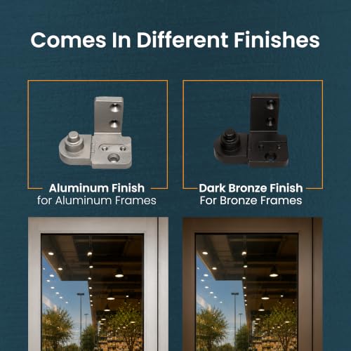 Pacific Doorware YKK Style Storefront Door Pivot Hinge Set - Left, Bronze | Dark bronze duronotic finish for storefront doors, compatible with YKK style frames, complete pivot hinge hardware set - size: Left Hand, style: Duronotic Bronze
