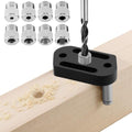 Self Centering Doweling Jig with 8 Drill Bushings(3-10mm) Handheld Jig - color: Light Black