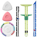6 PCS Sewing Hem Ruler Measuring Tool Set, Ruler for Sewing 5-in-1 Gauge Rulers Hem Measuring Gauge, T-Shaped Tool for Precise Stitching Quilting Crafting Button Hole Marking