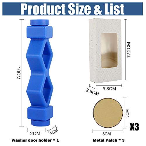 Magoog Washer Door Prop, “Shorter, Space Saver”, Keep Front Loader Door Open, TPU Material Non-Rust - color: blue