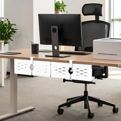 KEEGH 16 in Under Desk Cable Management Tray, Capacity Cable Tary, 3 Pack - color: White, size: 3 Pack