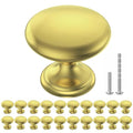 POZEAN Cabinet Knobs Brushed Nickel 20 Pack Cabinet Handles Drawer Knobs Solid Knobs Gold with Screws for Dresser Drawer Cabinet Cupboard - Modern Kitchen, Bedroom and Bathroom Hardware,Gold - color: Gold, size: 20 Pack