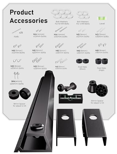 KAMIWI No Stud No Drill TV Wall Mount for 22-55 Inch Smart TVs up to 100lbs - size: For 22-55'' TVs