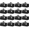 16 Pack Extra Large Clothes Storage Bins with Lids, Moving Bags, Black - color: Black, size: 16 Pack