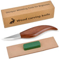 Wood Carving Knife With Leather Strop and Polishing Compound,Whittling Knife,Wood Carving Tools for Beginners,Adults and Kids Whittling Tools (Sloyd Carving Knife) - style: Sloyd Carving Knife