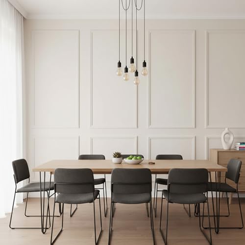 Pre-Cut Peel and Stick Wall Molding Kit Wainscoting Trim- Self Adhesive Premade Accent Panel Chair Rail for Interior Moulding Home Decor Accent Wall Set of 6 pcs - 3 Top 3 Bottom, Ready to Assemble - size: (54×24+24×24),Set of 3
