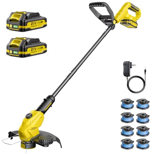 Weed Wacker, 21V Battery Powered Grass Trimmer & Edger 2-in-1