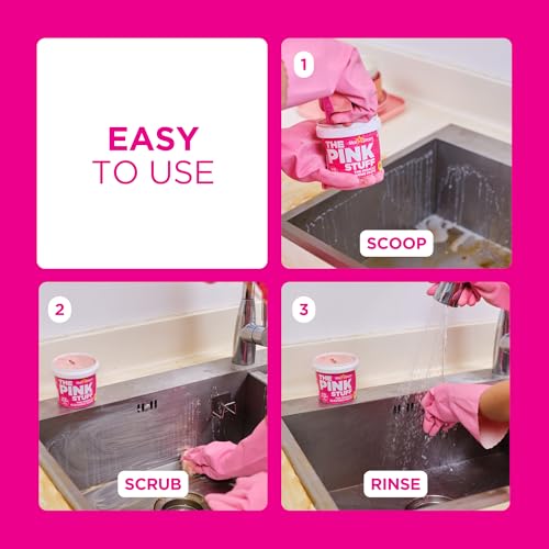 Stardrops The Pink Stuff Miracle Cleaning Paste & Sqeezy Scrubber Kit - size: 8.8 Ounce (Pack of 2)