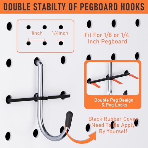 INCLY 280PCS Upgraded Pegboard Hooks Assortment with Bins & Cups - size: 280 PCS