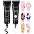 Makartt 3D Nail Gel, 2 Pcs 15g Nail Sculpting Gel for Molding and Drawing - color: A07-Whiteout Wonder & Noir