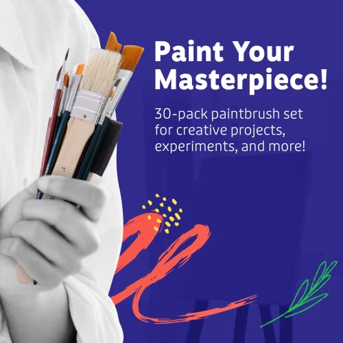 Artlicious Craft Paint Brushes Set for Kids, Acrylic Painting, 30 Pack - style: 30 Pack