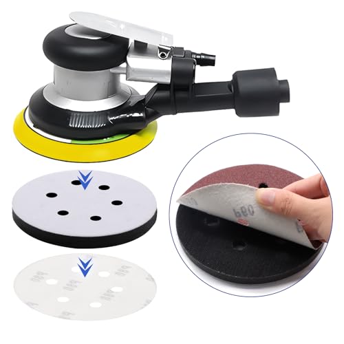 5 Pack 6 Inch 6 Hole Hook and Loop Interface Pad for Orbital Sander - size: 6 inch 6 Hole - 5 Pack