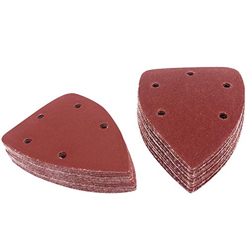 Coceca 50pcs Mouse Detail Sander Sandpaper Sanding Sheets 35pcs 120Grits & 15pcs 240Grits for Sanding Polishing - style: 50pcs: 35pcs 120grit+15pcs 240grit