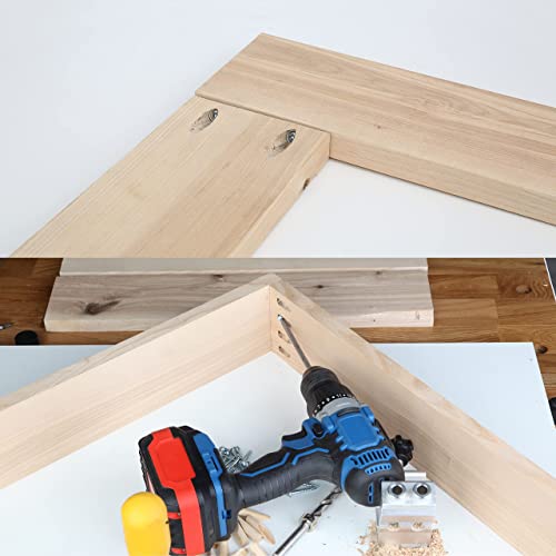 31 PCS Pocket Hole Jig Adjustable Woodworking Tools with Step Drill Bit and Robertson Screws & Bit, bezels for a Portable Unit or Mount to Bench