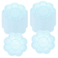 PATIKIL 24Pcs Paint Tray Palette, 3.1"/8cm Painting Palette Plastic Palette Flower Shape for Watercolor Gouache Painting Art Craft DIY Project, Blue - color: Blue