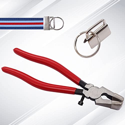 Weideer 15 Set Key Fob Hardware with Plier for Wristlet Key Fobs/Lanyards/Chains - K-082-15 - color: Silver-key Fob+plier