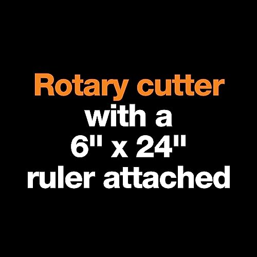 Fiskars 6" x 24" 2-in-1 Rotary Cutter for Fabric & Sewing Ruler - size: 24" x 6"