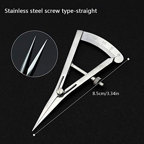 XIAN 3.5 Inch Adjustable Marking Gauge Mini Edge Press - Pitch Gauge DIY Leather Craft Tool, Precision Spring Dividers Calipers Compass Measuring Tools for Woodworking, Metalwork, Engineering