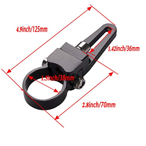 Universal-Fit 360° Adjustable 1.5" Tubular Clamp Light Mounts for Offroad LED Light Bar Easy Positioning on Trucks & SUV Tube Surface, High-Grade Light Weight Aluminum, Black Sleek Finish, 2 PCS Set - size: 1.5" (38mm)