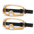 Safety Goggles Glasses 2 Pack - Anti-Fog Clear Lens, Impact Resistance | Adjustable Non-Slip Strap, ANSI Z87.1 Certified, Eye Protection, Chemistry Lab Work & Industrial Use, for Men & Women - color: Yellow