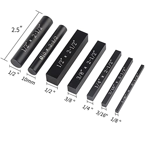 EANOSIC Setup Blocks Height Gauge Set, 7pcs Precision Aluminum Setup Bars for Router and Table Saw Accessories Woodworking Set Up, Bars Include Laser Engraved Size Markings - style: 7 Pcs-INCH