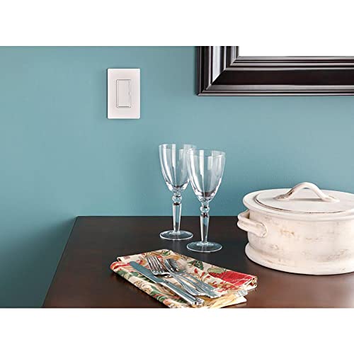 Lutron Claro Light Switch Cover Plate, 1 Gang Wallplate, Satin - color: Snow, size: 1 Pack