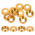 M METERXITY 10-Pack M8 Countersunk Finish Washers, Hole Dia 0.31"/8mm Alloy Aluminum Finish Cup Washer Screw Head Gasket for Industrial/Screw RC/Car/Motorcycle/Mechanical Parts [Golden] - color: Golden