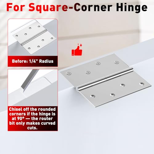 4" Fixed Size Door Hinge Jig for Door and Jamb, Aluminum Alloy - size: 4 in