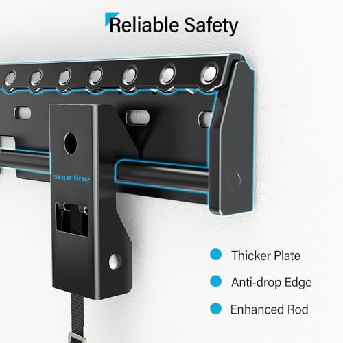 Supcline No Drill No Stud TV Wall Mount for 26-65 Inch TV up to 154 lbs - size: 26-65 Inch