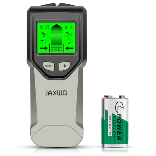 Stud Finder Wall Scanner - 5 in 1 Stud Finder Tool w/Smart Chip and HD LCD Display, Stud Detector Beam Finders for the Center and Edge of Wood AC Wire Metal Studs Joist Pipe (Grayish) - color: Grayish