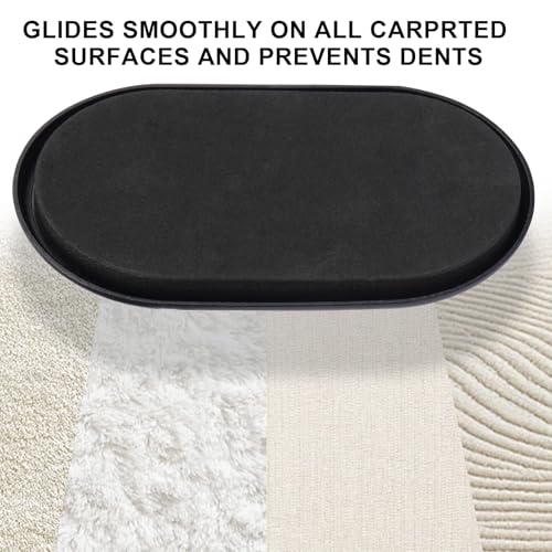 8PCS Furniture Sliders, 3-1/2" x 6" Furniture Movers Sliders on Carpet | Anti-Scratch & Labor-Saving, Reusable, Fits Round & Square Furniture Legs, Heavy Moving Pads for Sofa, Bed, Table & Desk - color: Black (for Carpet)