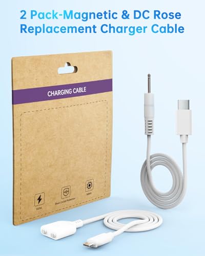 littlelucky 6mm Magnetic and 2.5mm DC Replacement Cable Set with A-Adapter - color: White-Set-6mm