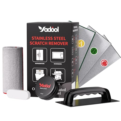 Stainless Steel Scratch Remover Kit, Suitable for Sinks & Appliances Scratch Repair & Polish, Used for Non-Coated Stainless Steel & Easily Remove Rust, Discoloration