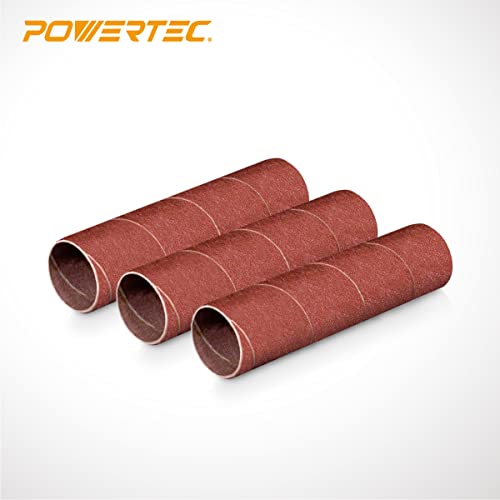 POWERTEC 11212 4.5 Inch Sanding Sleeves for Spindle Sander, 120 Grit, Aluminum Oxide Sandpaper Diameter 1 Inch – 3 Pack - style: 4-1/2" x 1" 120 Grit Sanding Sleeves (3pk)