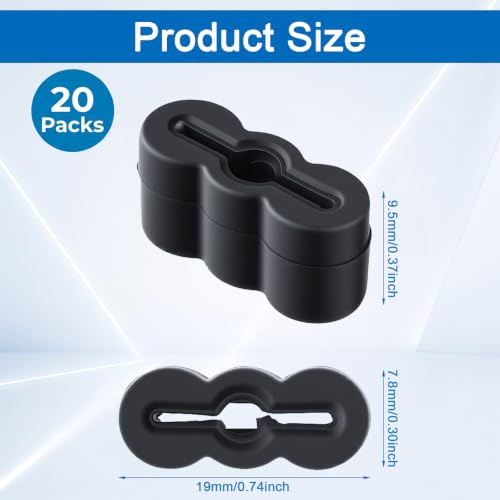 20Pcs Drawer Stoppers Slide Bumper, Rubber Drawer Slides End Stoppers Replacement Parts, Black Drawer Stoppers for Dresser Cabinets Kitchen Furniture Wardrobes