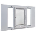Ideal Pet Products Aluminum Sash Window Pet Door - size: 7" x 11-1/4" Medium Flap Size, style: Window Width: 27" - 32"