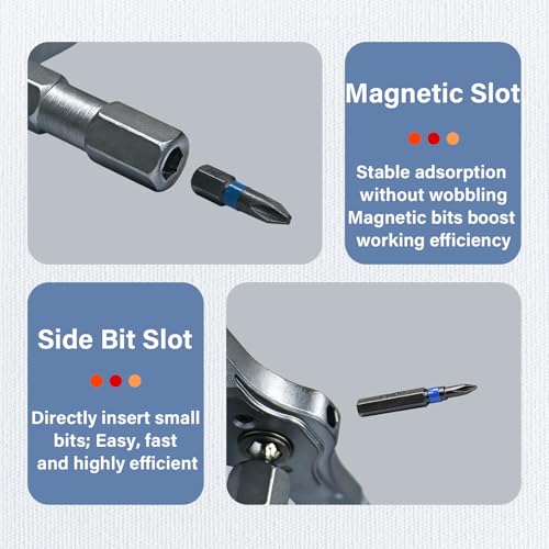 66 in 1 Magnetic Ratchet Screwdriver Set, T Handle Ratchet Screwdriver Kits with S2 Steel Bits for Home Daily Repair, Furniture Assembly, Precision Electrical Appliance Repair - color: Grey