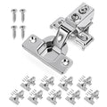 Mousike 10 Pack (5 Pair) Soft Close Cabinet Hinges, 1/2 Overlay Soft Close Hinges for Kitchen Cabinet, Stainless Steel, Built-in Damper, 100 Degree Opening Angle, 6 Way Adjustment - color: Silver, size: 10 Pack