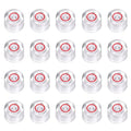 HARFINGTON 20pcs Circular Bubble Spirit Level 8x5.5mm Mini Round Bubble Spirit Level Little Measuring Layout Tools for TV Industrial Carpentry Picture Frame, White/Red - color: White/Red, size: 8x5.5mm
