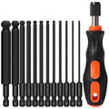 Metric Ball End Hex Bit Set with Quick Change Bit Driver - style: 12PCS Ball Hex Bits+Bit Driver