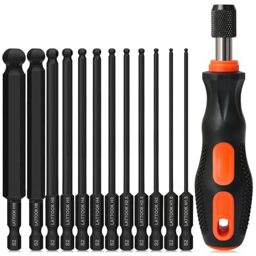 Metric Ball End Hex Bit Set with Quick Change Bit Driver - style: 12PCS Ball Hex Bits+Bit Driver