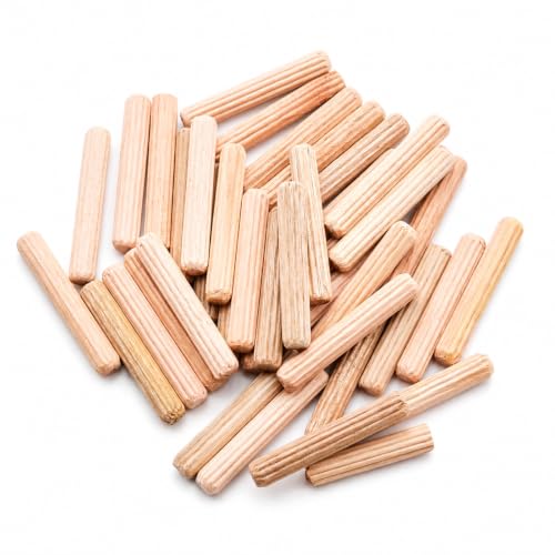48Pcs 5mm x 30mm / 1/5 Inch x 1.18 Inch Wooden Dowel Pin - size: 5 x 30mm