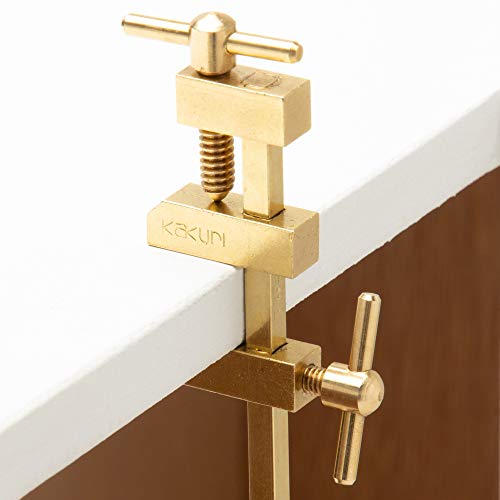 KAKURI Bar Clamps for Woodworking 6" HATAGANE Japanese Wood Clamps, Metal Parallel Clamps Tool Set 2 Pcs, Brass Gold, Made in JAPAN - size: Gold 155mm