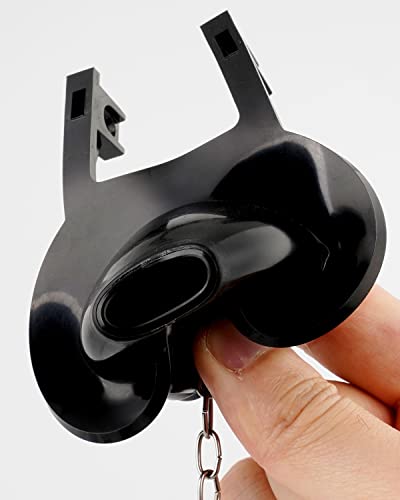 Universal 2-Inch Toilet Flapper Replacements, Adjustable Metal Chain, Black - style: 1 Pack