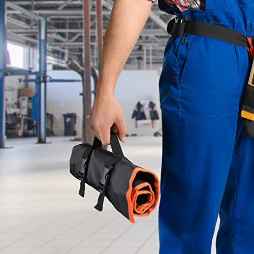 Wrench Roll Up Pouch – Wrench Organizer, Wrench Bag with Handle, Wrench Holder for Hanging - size: 17 Pockets SAE