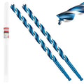2-Pack 3/8" x 12" Wood Auger Drill Bits – 3-Flute Long Auger Drill Bit for Wood, High Carbon Steel Hex Shank with Protective Storage Tube - size: 3/8" x 12"