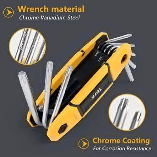 MULWARK 17pcs Folding Allen Wrench Set | Metric & Standard SAE - Key Tool 2 Pack Portable Hex for Basic Home Repair and General Applications - style: Ergonomic,Foldable,Portable