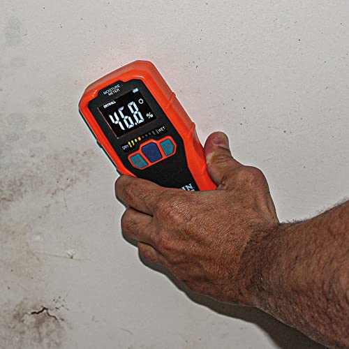 Klein Tools ET140 Pinless Moisture Meter for Non-Destructive Moisture Detection in Drywall, Wood, and Masonry; Detects up to 3/4-Inch Below Surface - style: Moisture Meter
